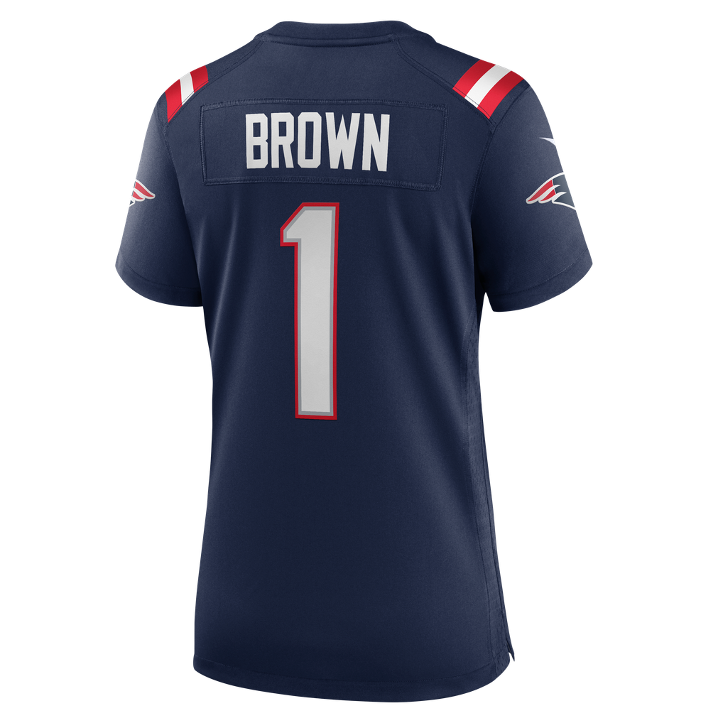Women's New England Patriots A.J. Brown Nike Navy Game Jersey - Image 8