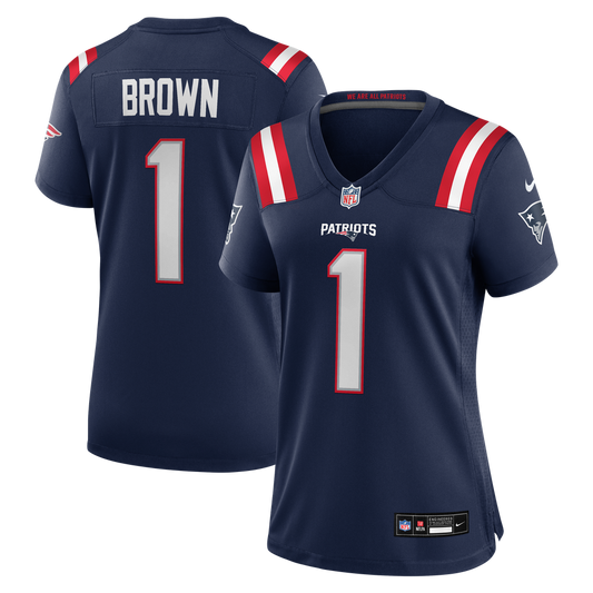 Women's New England Patriots A.J. Brown Nike Navy Game Jersey - Image 1