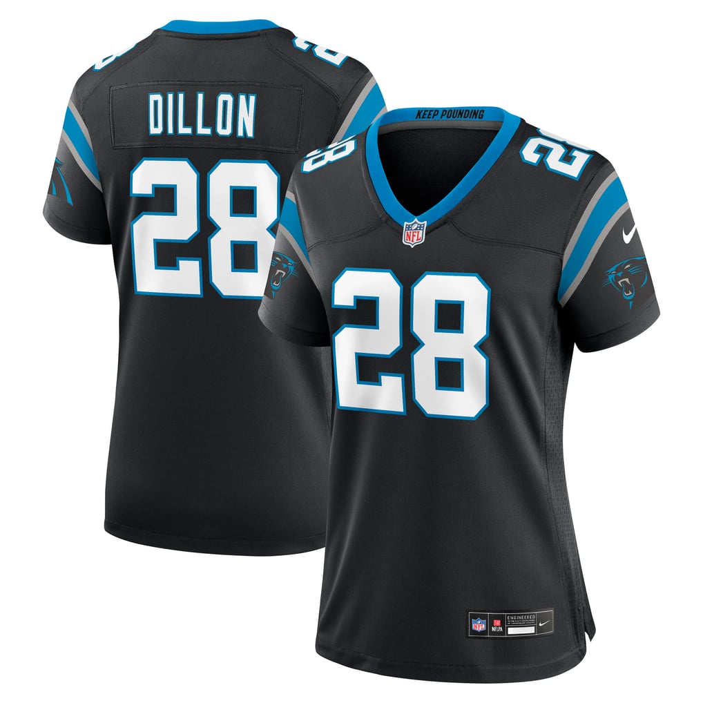 Women's Carolina Panthers AJ Dillon Nike Black Team Game Jersey - Image 1