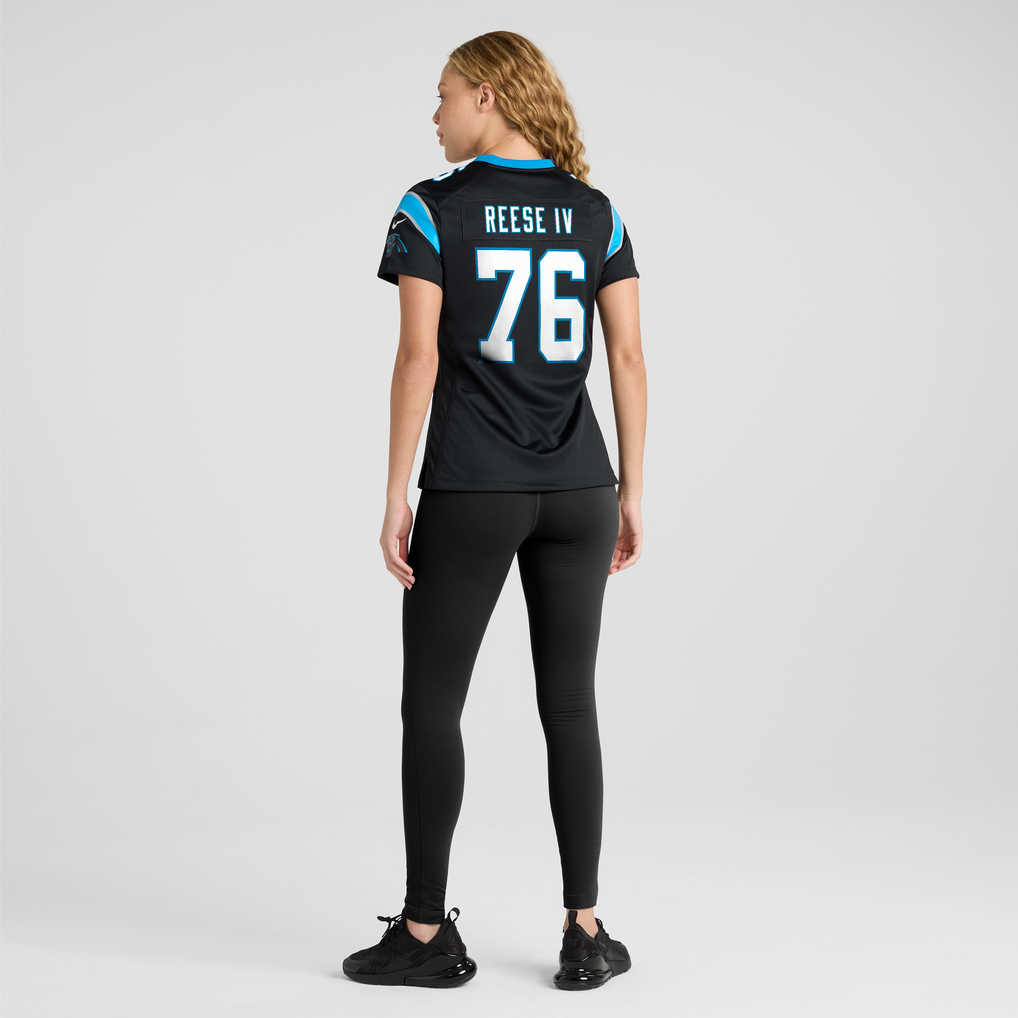 Women's Carolina Panthers Albert Reese IV Nike Black Team Game Jersey - Image 4