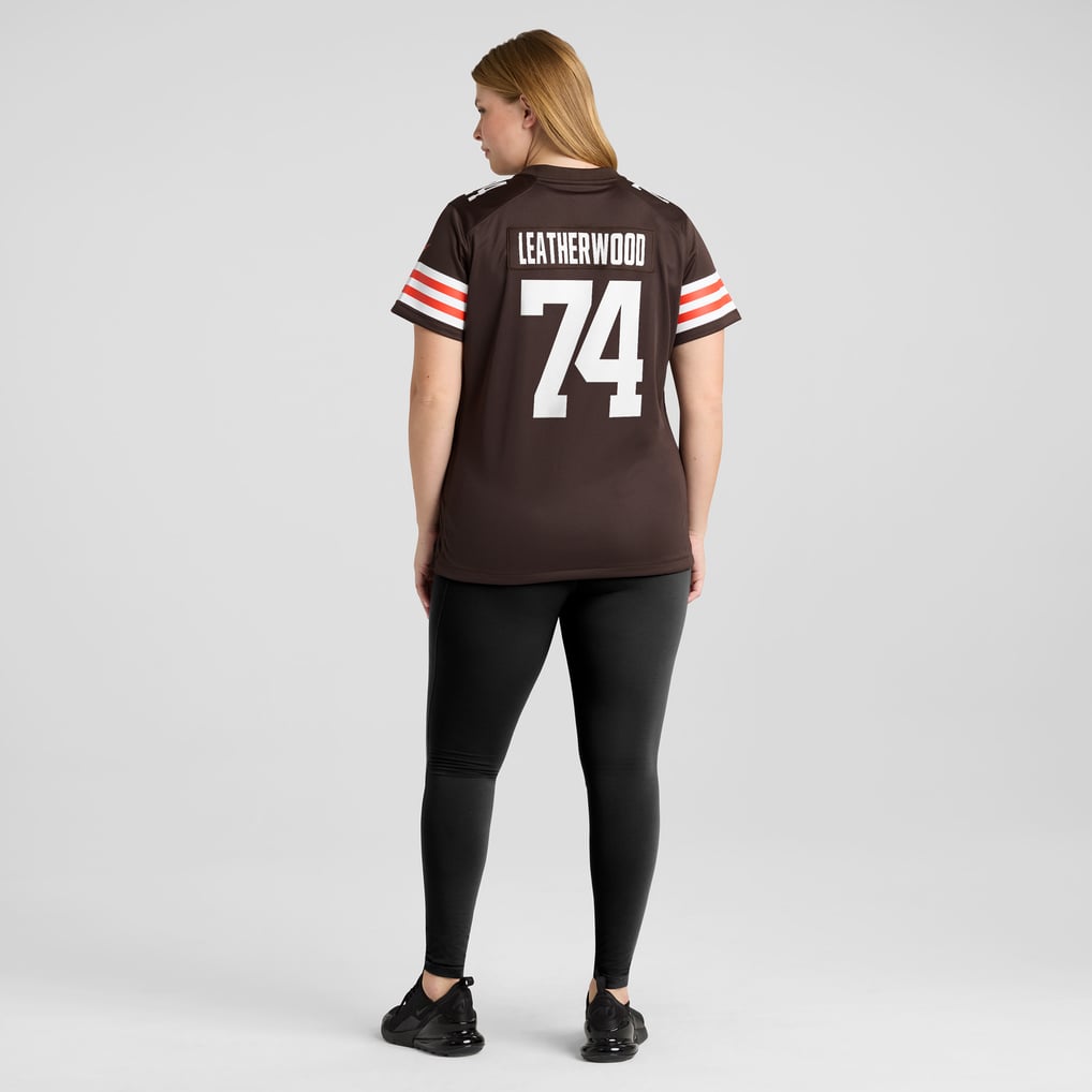 Women's Cleveland Browns Alex Leatherwood Nike Brown Team Game Jersey - Image 8