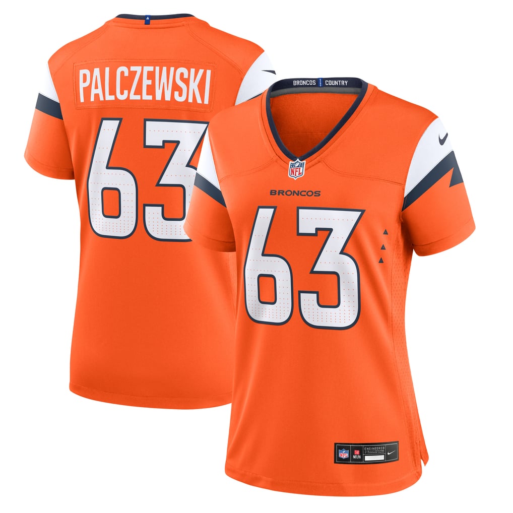 Women's Denver Broncos Alex Palczewski Nike  Orange Team Game Jersey - Image 1