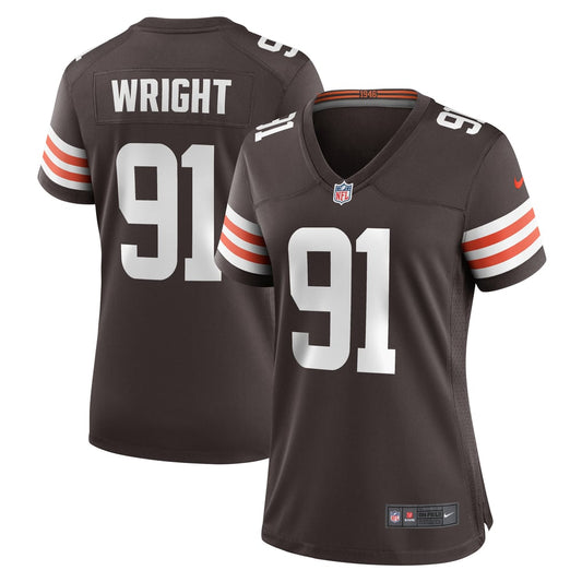 Women's Cleveland Browns Alex Wright Nike Brown Team Game Jersey - Image 1