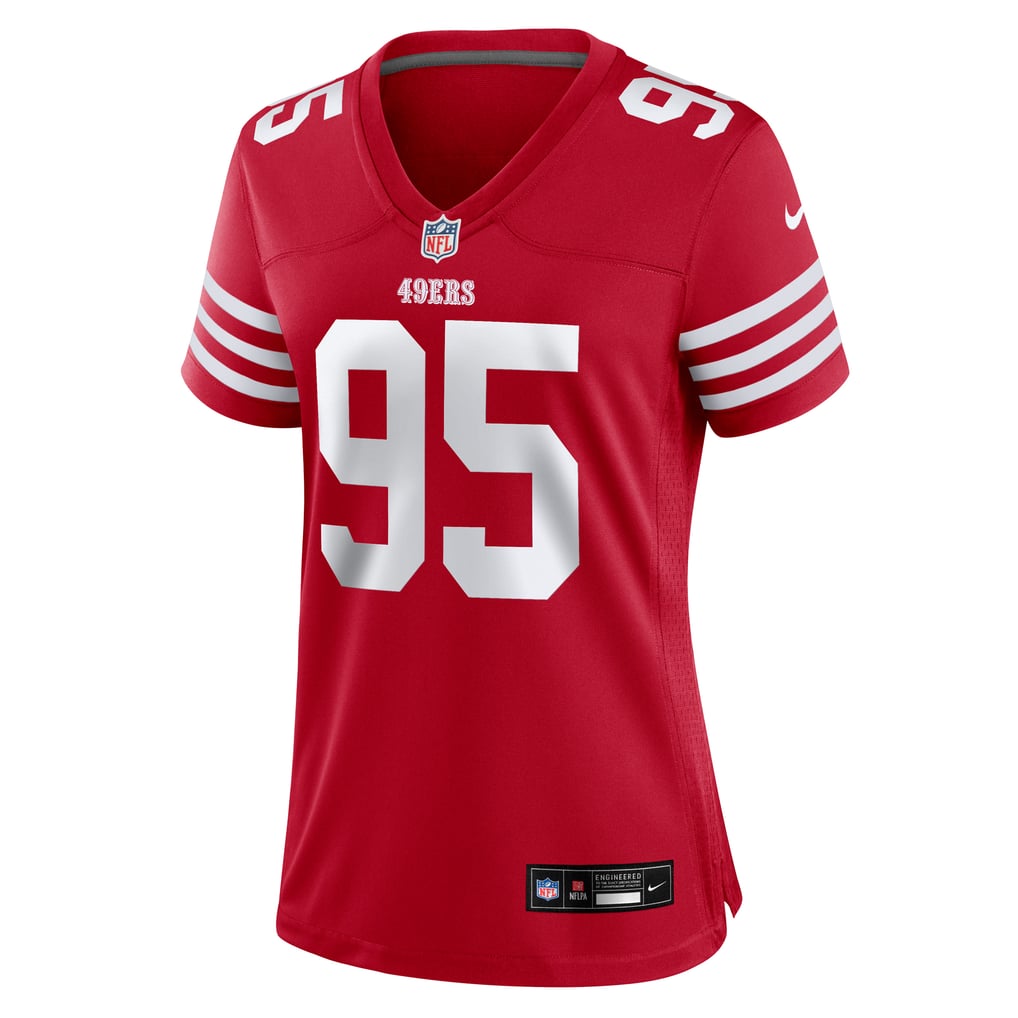 Women's San Francisco 49ers Alfred Collins Nike  Scarlet Team Game Jersey - Image 3