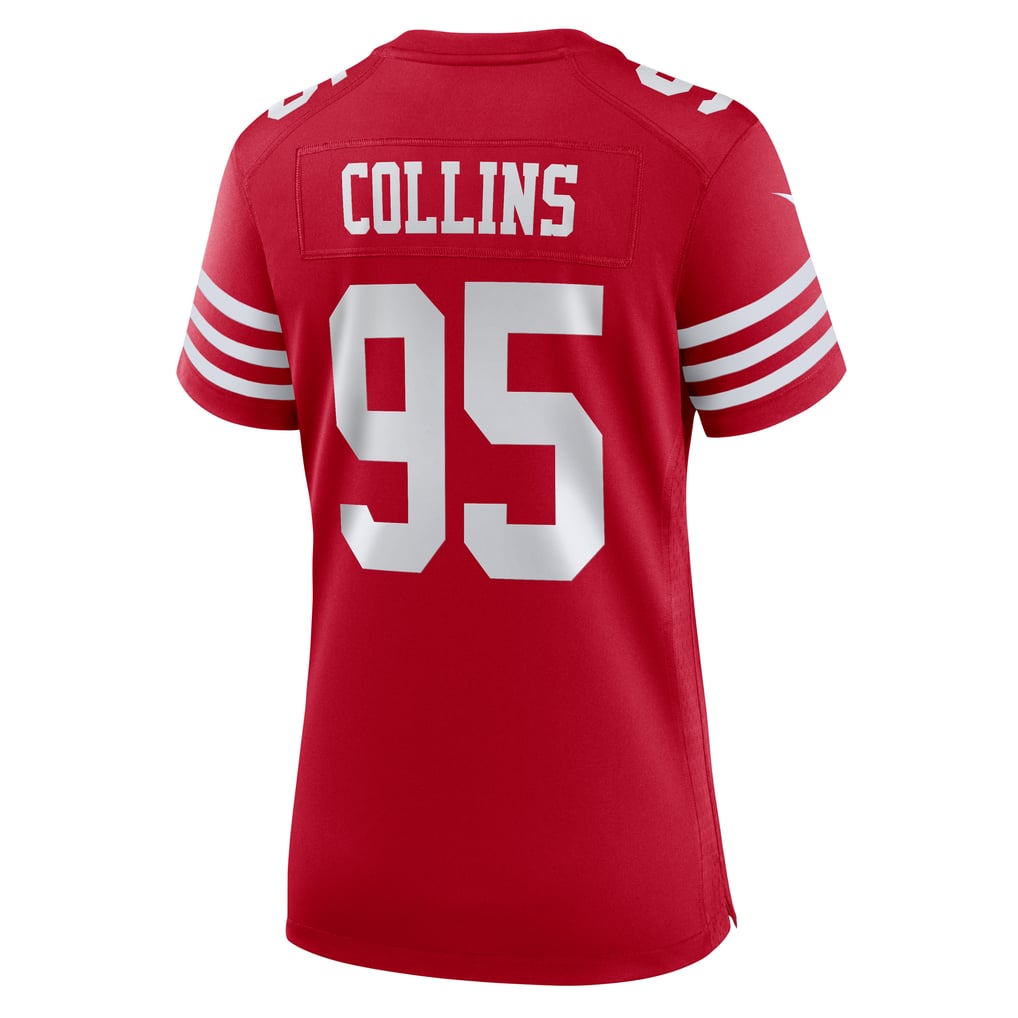 Women's San Francisco 49ers Alfred Collins Nike  Scarlet Team Game Jersey - Image 4