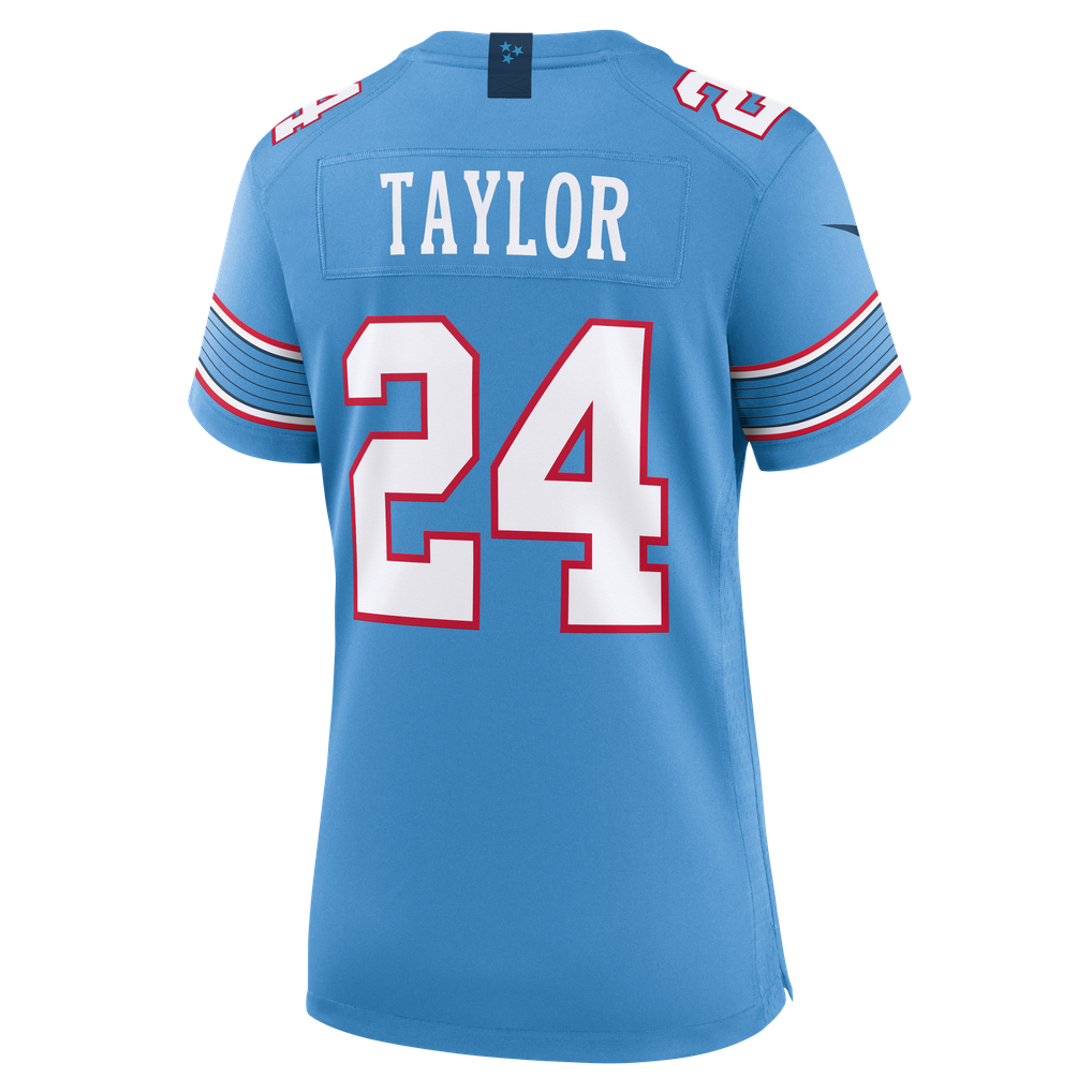 Women's Tennessee Titans Alontae Taylor Nike Light Blue Team Game Jersey - Image 4