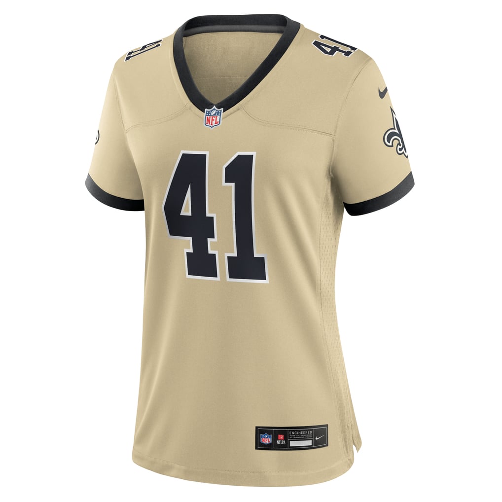 Women's New Orleans Saints Alvin Kamara Nike Gold Gameday Golds Alternate Game Player Jersey - Image 3