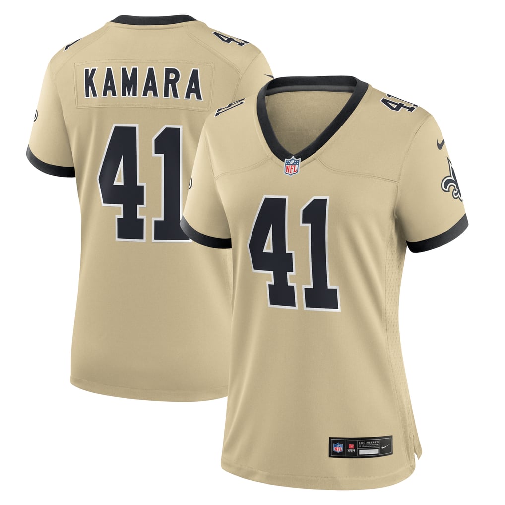 Women's New Orleans Saints Alvin Kamara Nike Gold Gameday Golds Alternate Game Player Jersey - Image 1