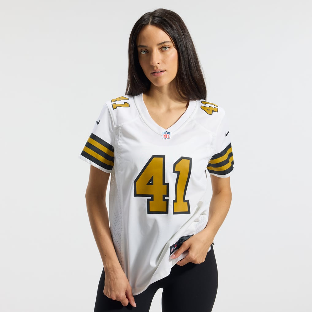 Women's New Orleans Saints Alvin Kamara Nike White Alternate Game Player Jersey - Image 3