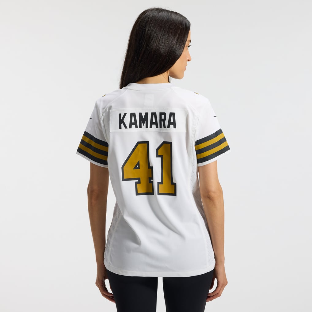 Women's New Orleans Saints Alvin Kamara Nike White Alternate Game Player Jersey - Image 4