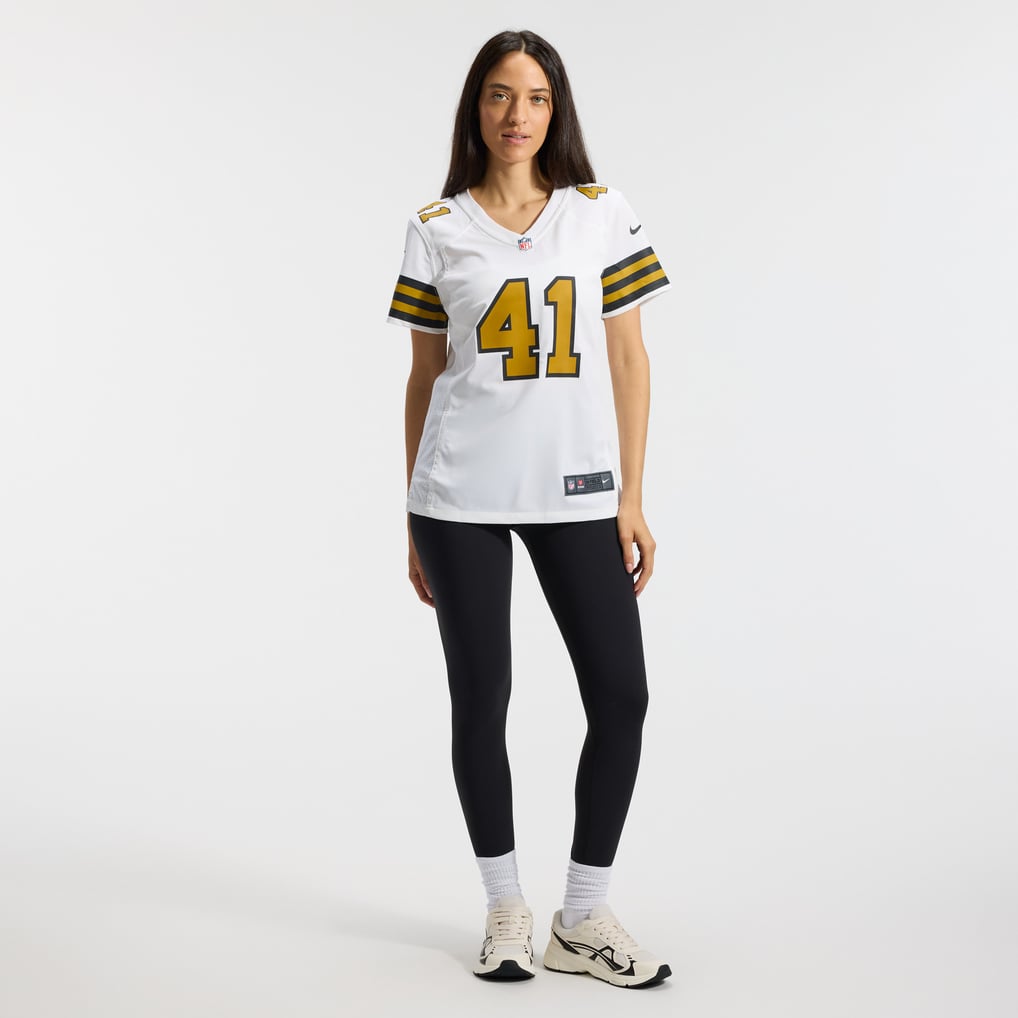 Women's New Orleans Saints Alvin Kamara Nike White Alternate Game Player Jersey - Image 5