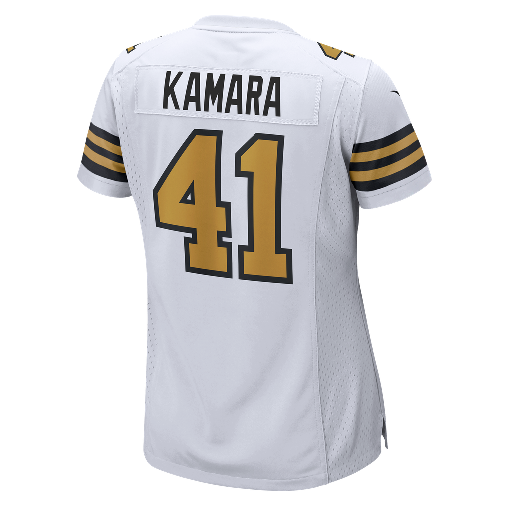 Women's New Orleans Saints Alvin Kamara Nike White Alternate Game Player Jersey - Image 8