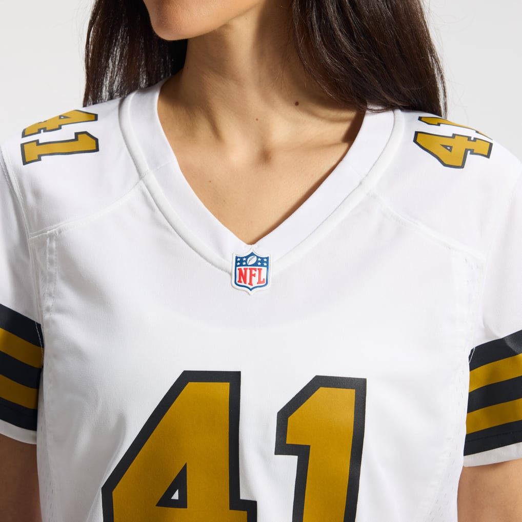 Women's New Orleans Saints Alvin Kamara Nike White Alternate Game Player Jersey - Image 9