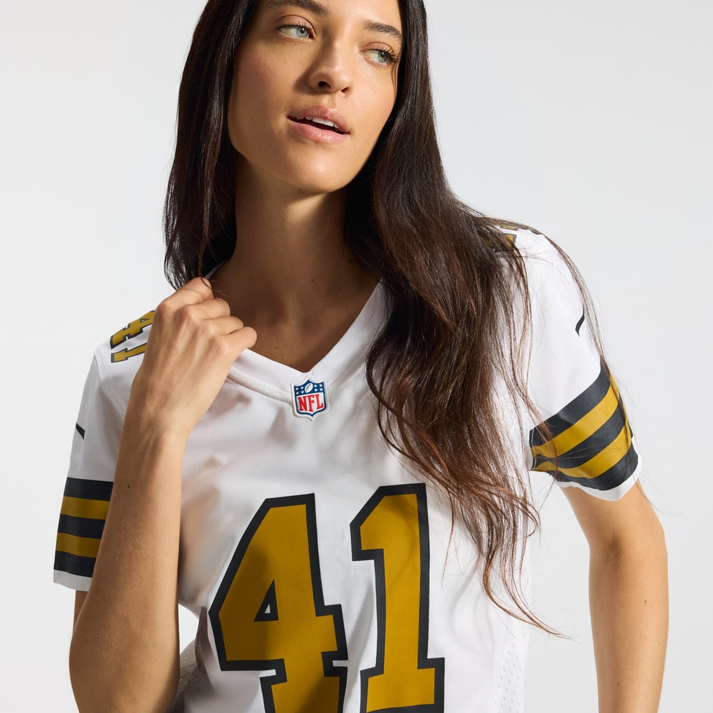 Women's New Orleans Saints Alvin Kamara Nike White Alternate Game Player Jersey - Image 10