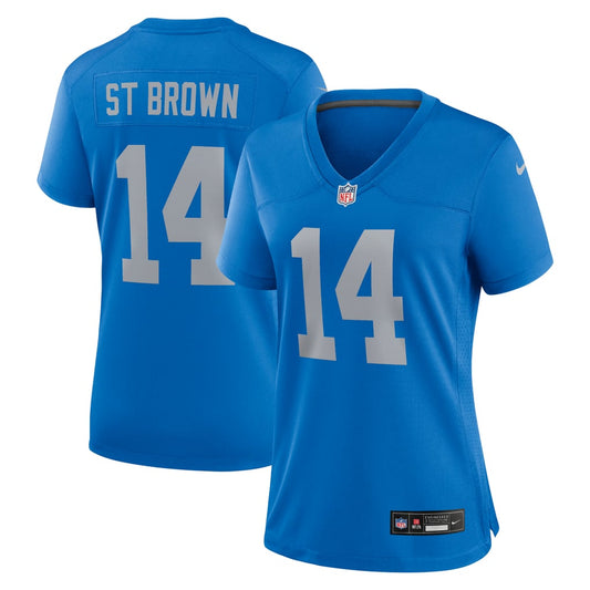 Women's Detroit Lions Amon-Ra St. Brown Nike Blue Alternate Game Jersey - Image 1