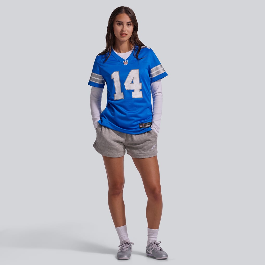 Women's Detroit Lions Amon-Ra St. Brown Nike Blue Team Game Jersey - Image 5