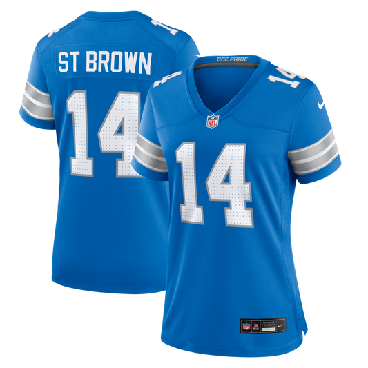 Women's Detroit Lions Amon-Ra St. Brown Nike Blue Team Game Jersey - Image 1