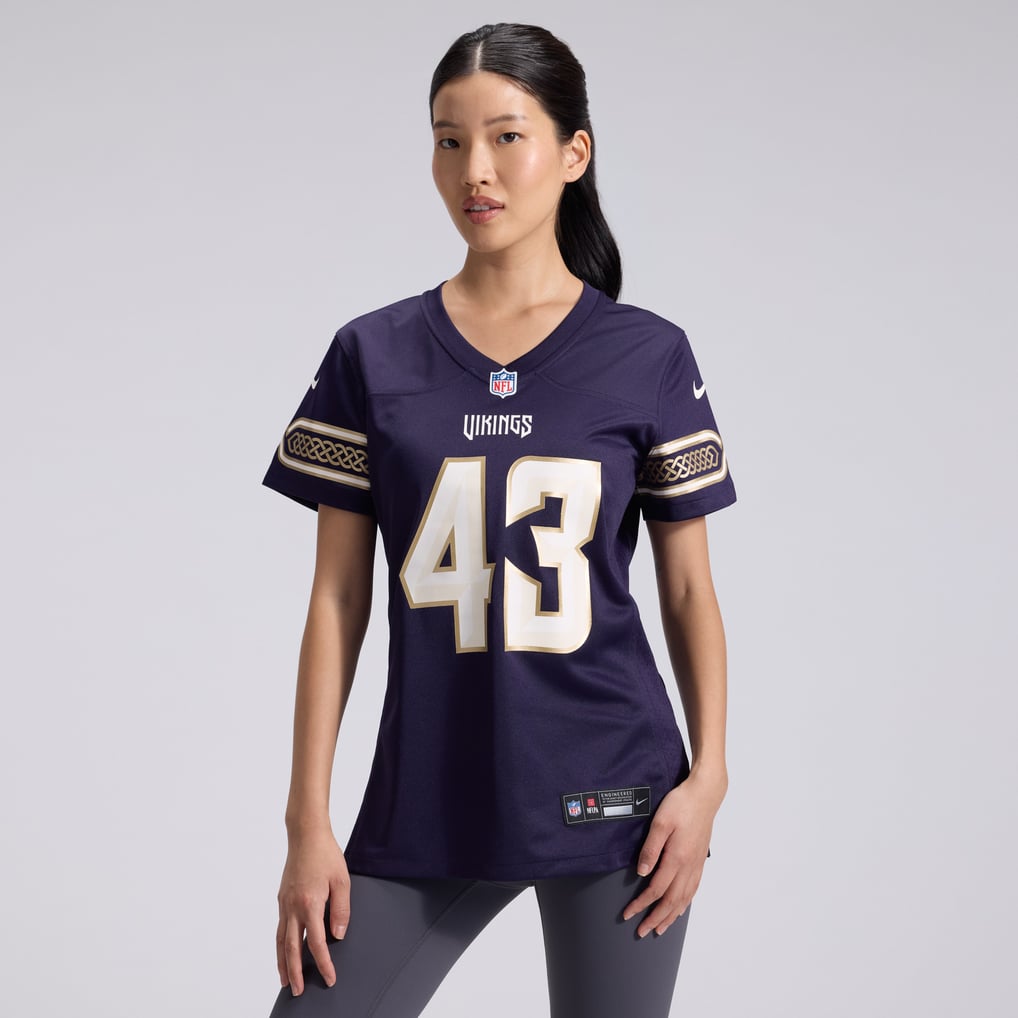 Women's Minnesota Vikings Andrew Van Ginkel Nike Purple 2026 Rivalries Collection Game Jersey - Image 3