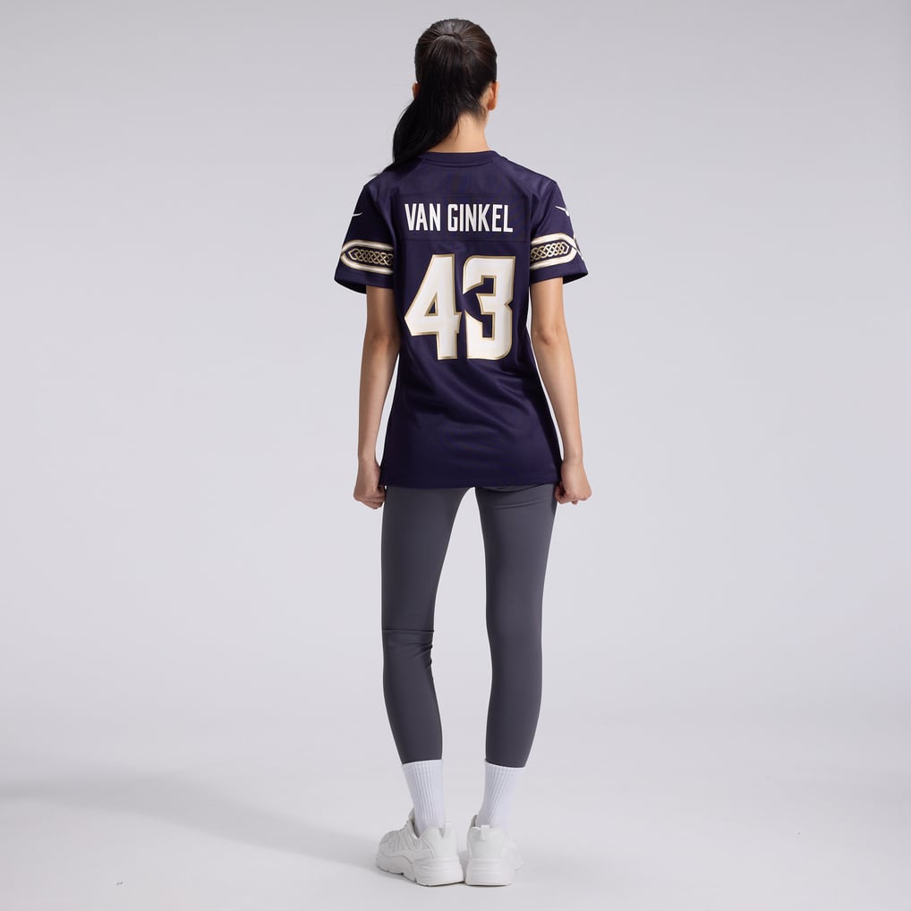 Women's Minnesota Vikings Andrew Van Ginkel Nike Purple 2026 Rivalries Collection Game Jersey - Image 6