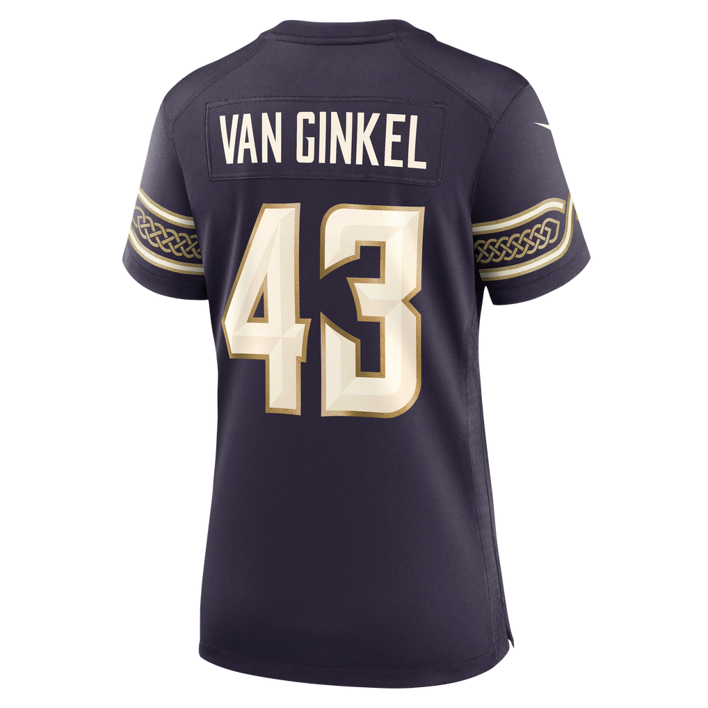 Women's Minnesota Vikings Andrew Van Ginkel Nike Purple 2026 Rivalries Collection Game Jersey - Image 8