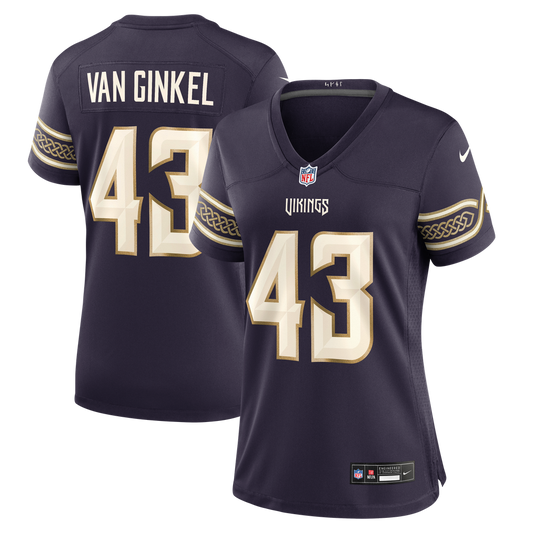 Women's Minnesota Vikings Andrew Van Ginkel Nike Purple 2026 Rivalries Collection Game Jersey - Image 1