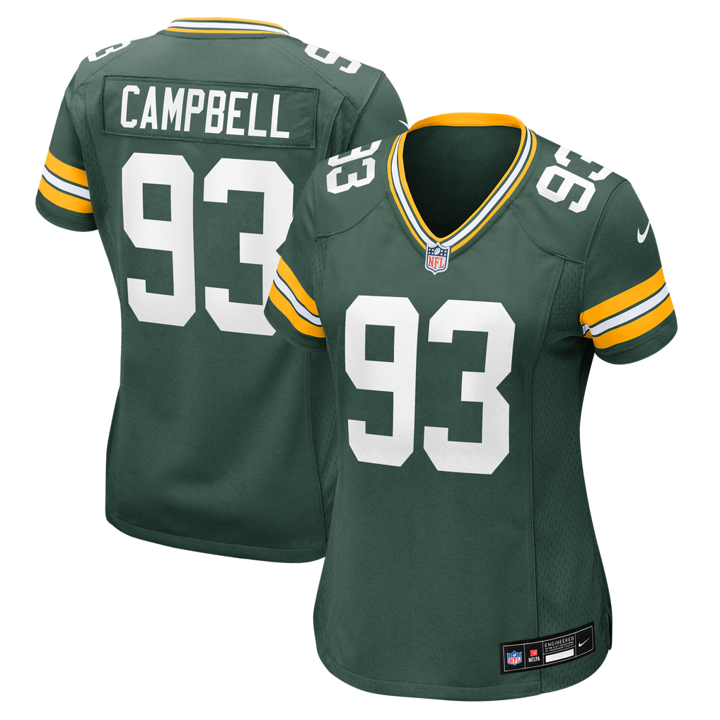 Women's Green Bay Packers Anthony Campbell Nike Green Team Game Jersey - Image 1