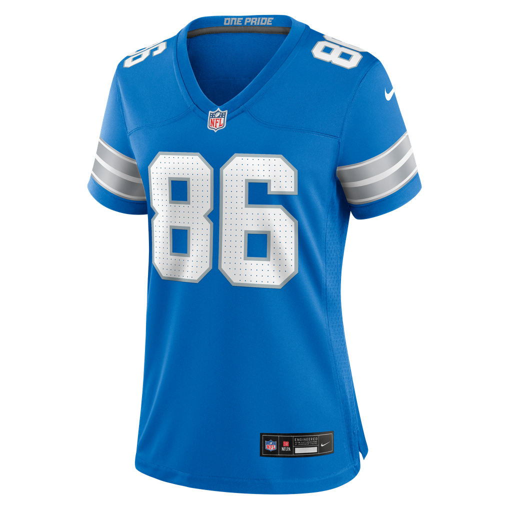 Women's Detroit Lions Anthony Firkser Nike  Blue Team Game Jersey - Image 3