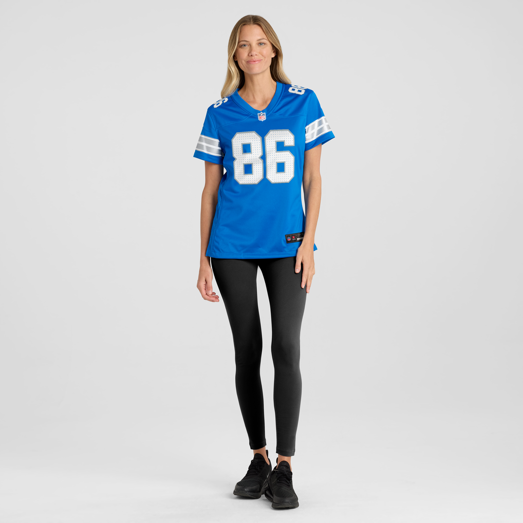 Women's Detroit Lions Anthony Firkser Nike  Blue Team Game Jersey - Image 5