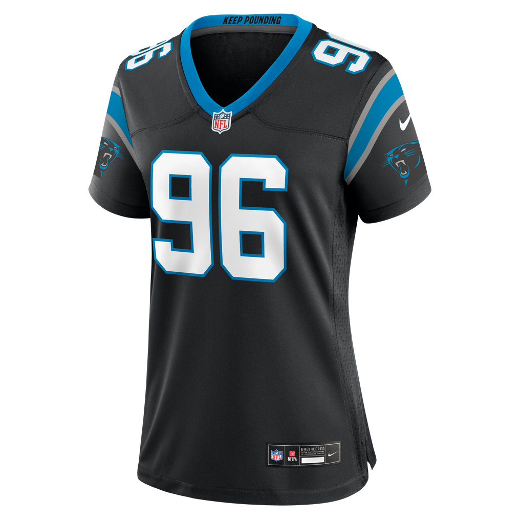 Women's Carolina Panthers Anthony Goodlow Nike Black Team Game Jersey - Image 7
