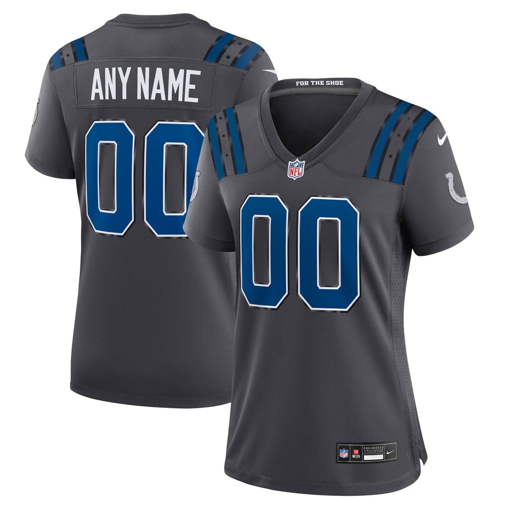 Women's Indianapolis Colts  Nike Anthracite 2026 Rivalries Collection Game Custom Jersey - Image 1
