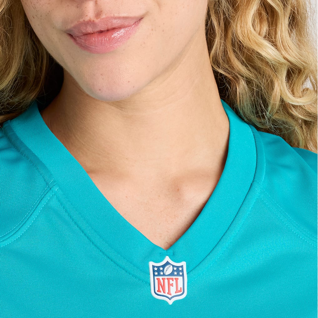 Women's Nike Aqua Miami Dolphins Custom Game Jersey - Image 9