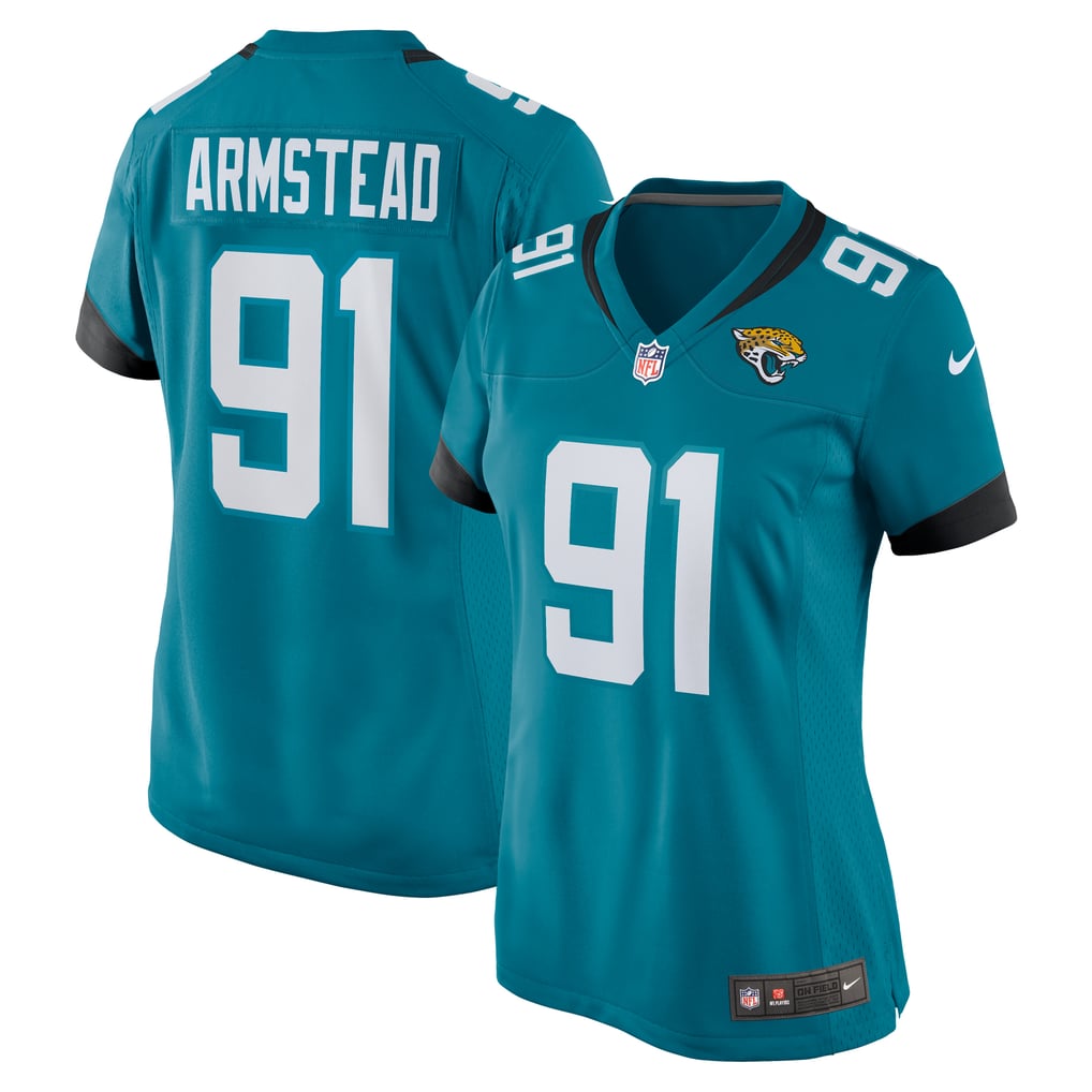 Women's Jacksonville Jaguars Arik Armstead Nike  Teal Team Game Jersey - Image 2