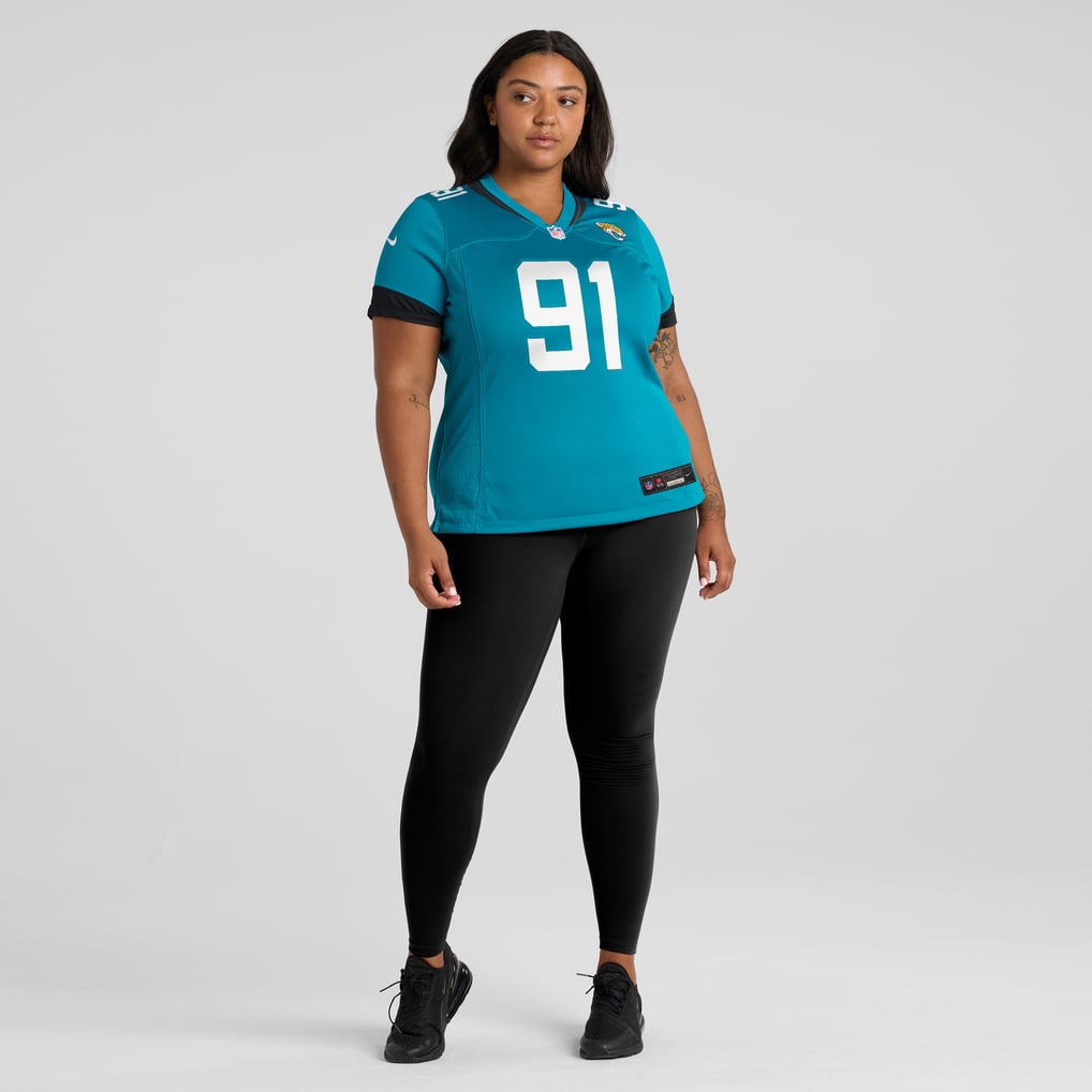 Women's Jacksonville Jaguars Arik Armstead Nike  Teal Team Game Jersey - Image 7