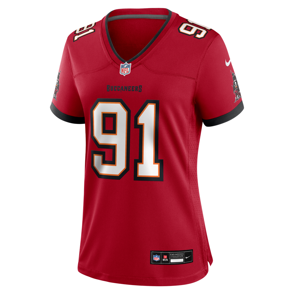 Women's Tampa Bay Buccaneers A'Shawn Robinson Nike Red Team Game Jersey - Image 7