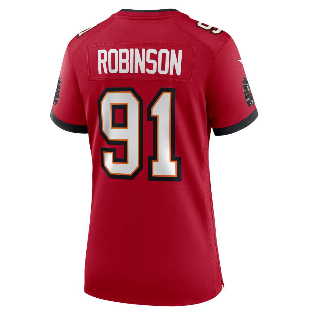 Women's Tampa Bay Buccaneers A'Shawn Robinson Nike Red Team Game Jersey - Image 8