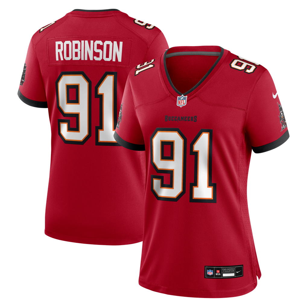 Women's Tampa Bay Buccaneers A'Shawn Robinson Nike Red Team Game Jersey - Image 1