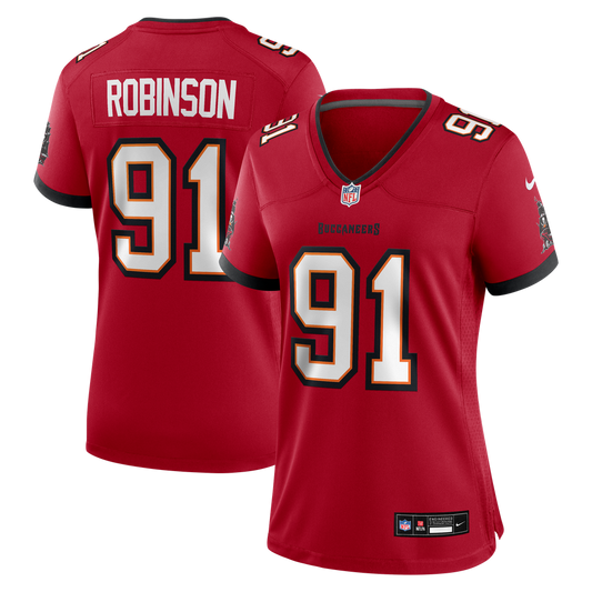 Women's Tampa Bay Buccaneers A'Shawn Robinson Nike Red Team Game Jersey - Image 1