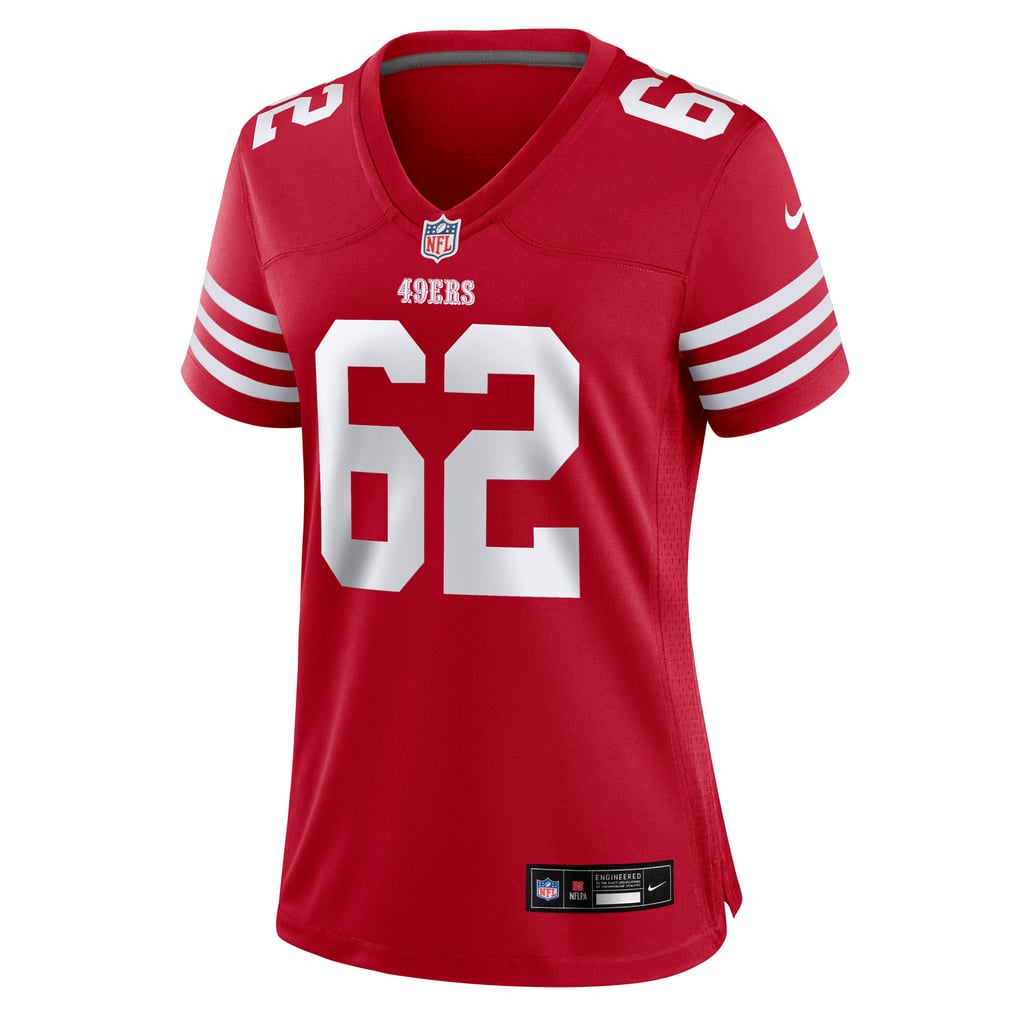 Women's San Francisco 49ers Austen Pleasants Nike  Scarlet Team Game Jersey - Image 3