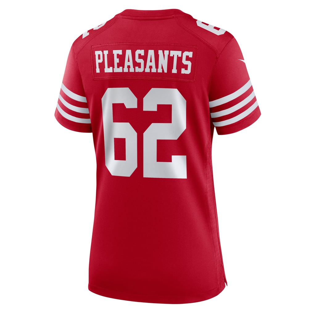 Women's San Francisco 49ers Austen Pleasants Nike  Scarlet Team Game Jersey - Image 4