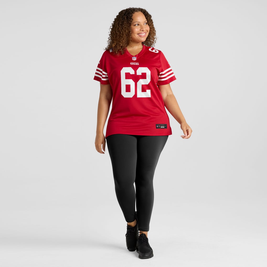 Women's San Francisco 49ers Austen Pleasants Nike  Scarlet Team Game Jersey - Image 7