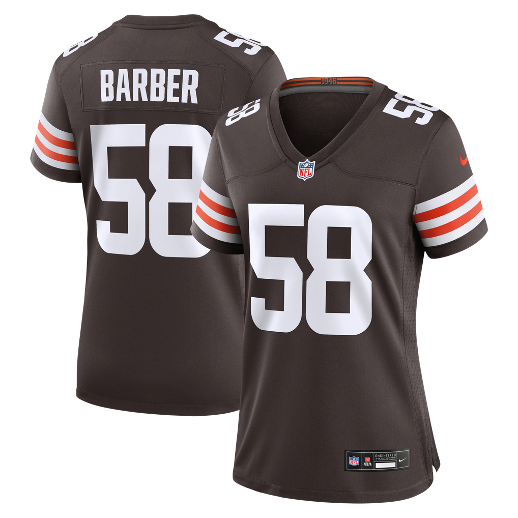Women's Cleveland Browns Austin Barber Nike Brown Team Game Jersey - Image 2