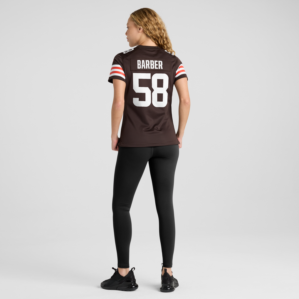 Women's Cleveland Browns Austin Barber Nike Brown Team Game Jersey - Image 4
