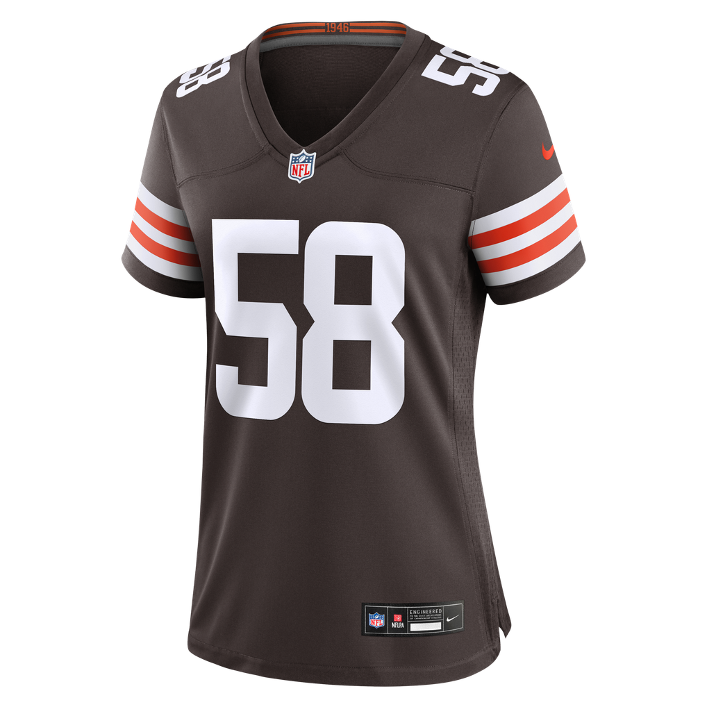 Women's Cleveland Browns Austin Barber Nike Brown Team Game Jersey - Image 7