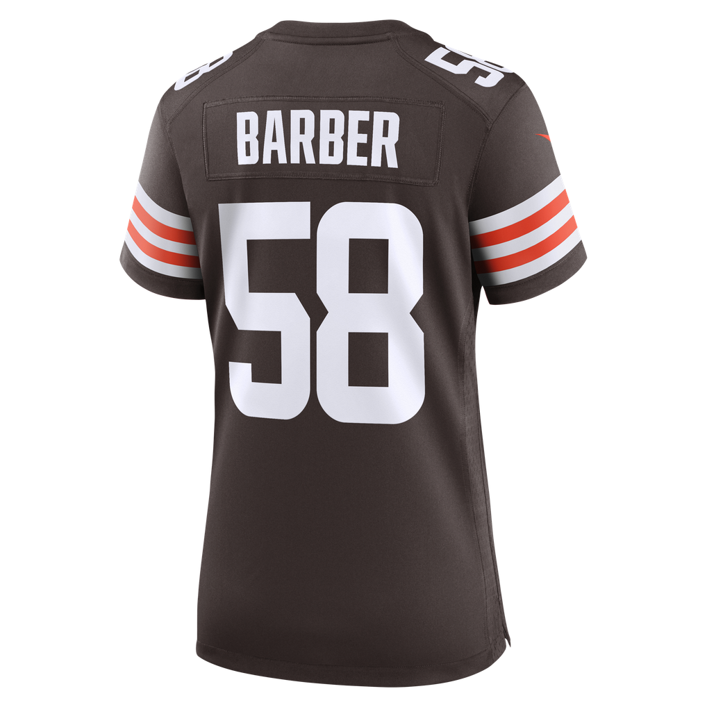 Women's Cleveland Browns Austin Barber Nike Brown Team Game Jersey - Image 8