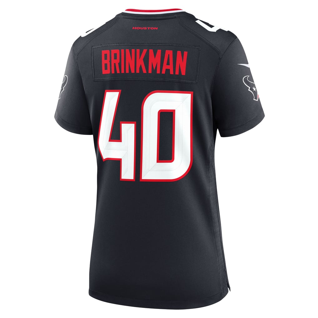 Women's Houston Texans Austin Brinkman Nike  Navy Team Game Jersey - Image 4