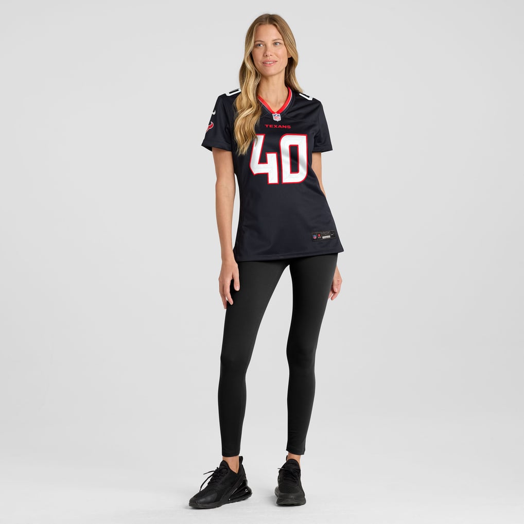 Women's Houston Texans Austin Brinkman Nike  Navy Team Game Jersey - Image 5