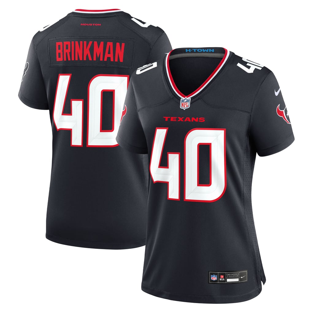 Women's Houston Texans Austin Brinkman Nike  Navy Team Game Jersey - Image 1
