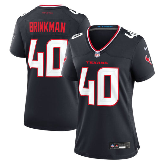Women's Houston Texans Austin Brinkman Nike  Navy Team Game Jersey - Image 1
