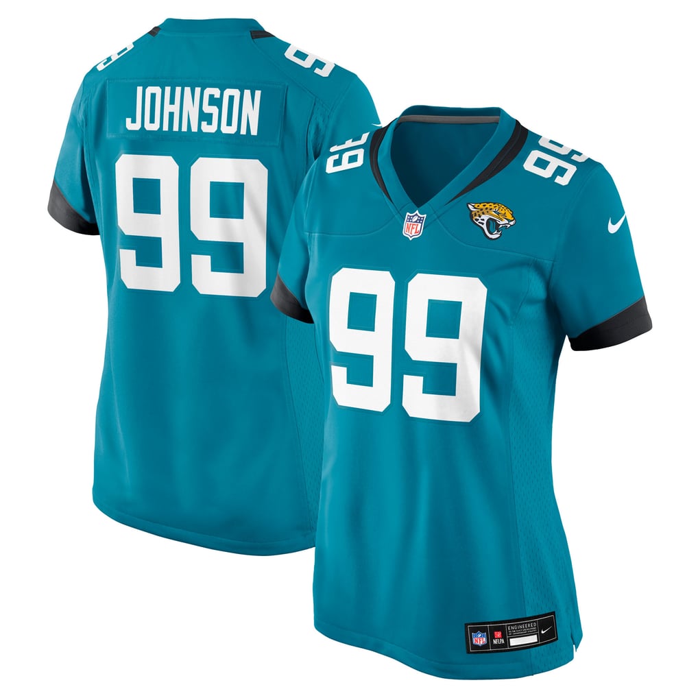 Women's Jacksonville Jaguars Austin Johnson Nike  Teal Team Game Jersey - Image 2