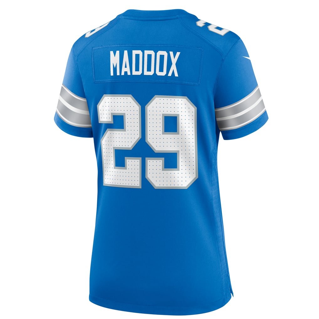 Women's Detroit Lions Avonte Maddox Nike  Blue Team Game Jersey - Image 4